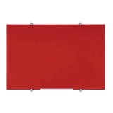Magnetic glass board Flow 90 x 120 cm Bi-Office red