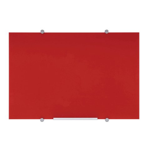 Pizarra vidrio magnetica blanca Flow Bi Office 120 X 90 cm rojo