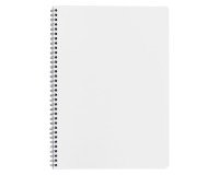 Blocco spiralato A4 carta bianca 60g quadretti 5 mm 100 pagine con copertina in carta laminata flessibile colore bianco 5 pezzi