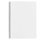 Blocco spiralato A4 carta bianca 60g quadretti 5 mm 100 pagine con copertina in carta laminata flessibile colore bianco 5 pezzi