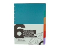 De_jeu de 6 intercalaires onglets plastique a4+