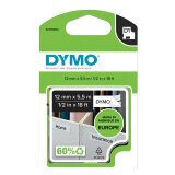 Ruban polyester Dymo D1 12 mm S0718060 fond blanc