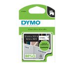Ruban polyester Dymo D1 12 mm S0718060 fond blanc