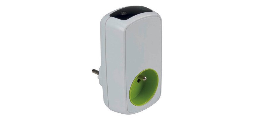 Perel socket with timer, white, for Belgium