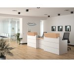 Straight reception desk L 280 x D 83 cm Quadri oak