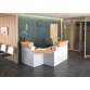 Onthaalbank hoekmodel compact L 203 x D 163 cm Quadri eik