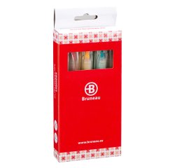 Bruneau Textmarker, verschiedene Pastellfarben - Packung mit 5