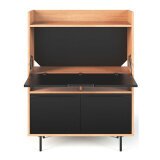 Bureau secrétaire Lime - Chêne /Noir L.138cm