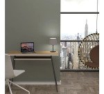 Bureau télétravail LV1 H.75 x L.100 x P.40 cm plateau noyer piètement noir