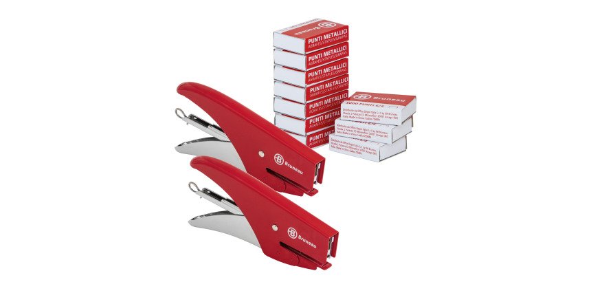 Confezione promozionale 2 cucitrici a pinza 6/4 Bruneau + 10.000 punti Bruneau inclusi nel prezzo