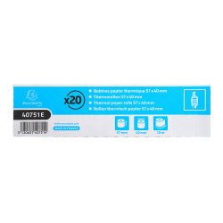 Bobines Terminaux bancaires Exacompta 40751E - l 57 mm x L 18 m, Ø 40 mm - 1 pli(s) - paquet de 20