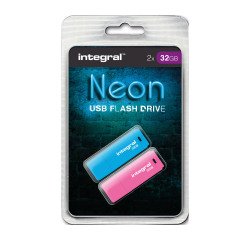 Pack de 2 memorias USB Integral Neon de 32 GB