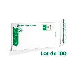 Enveloppe carton Prêt à Poster Lettre Suivie 140 x 230 mm Epaisseur 30 mm 500g- Paquet de 100
