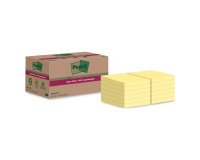 Notes recyclées jaunes pastel Super Sticky Post-it - bloc de 70 feuilles