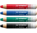 Crayon marqueur effaçable à sec STABILO MARKdry - Etui de 4
