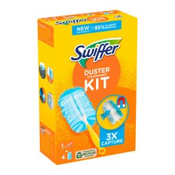 Plumero atrapapolvo Swiffer Duster - Kit con mango y 4 recambios
