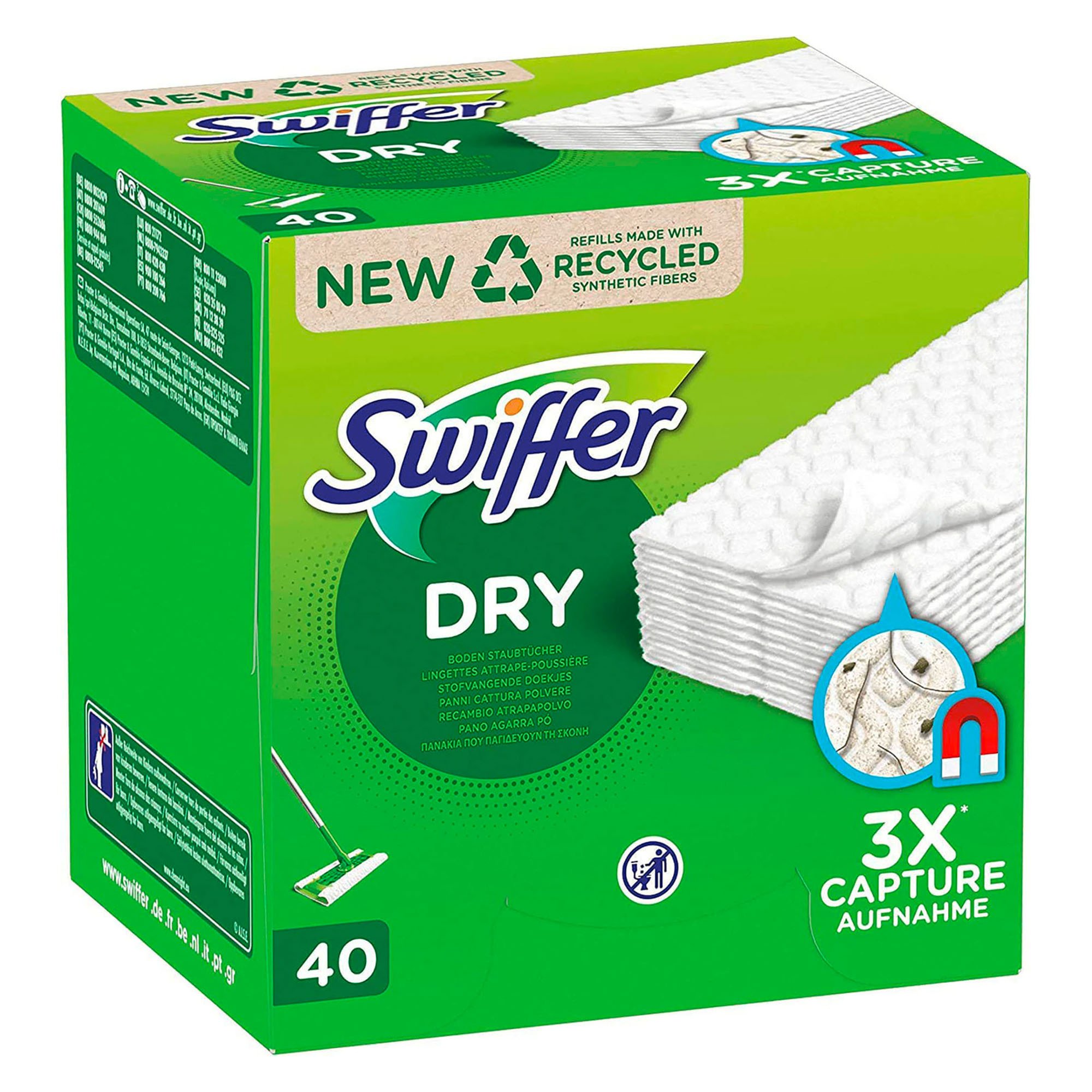 Lingettes sèches Swiffer Dry Boite de 40