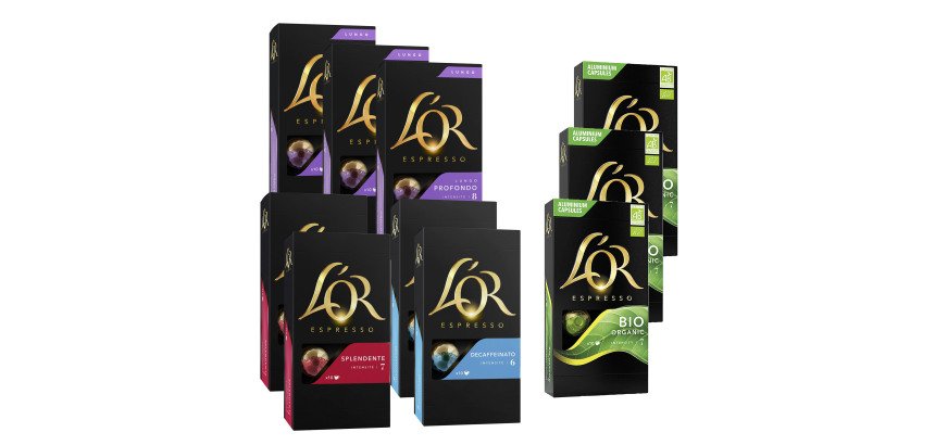 Pack découverte 100 Capsules de café L'Or  - 7 boîtes + 3 offertes