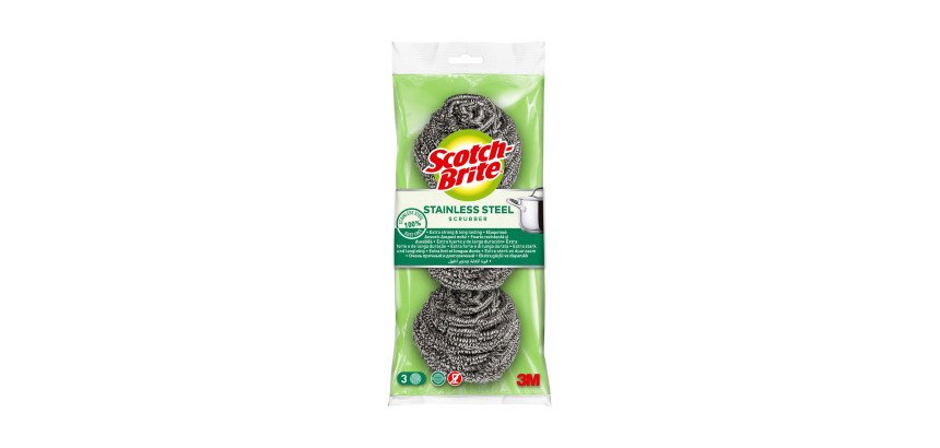 Paglietta in acciaio inossidabile Scotch-Brite®, confezione da 3 pezzi