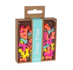 Agujas señalizadoras Push pins Fluor Collection Apli - Caja de 50