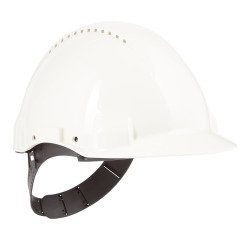 Casco de seguridad ventilado, arnés ajustable 3M G3000 blanco