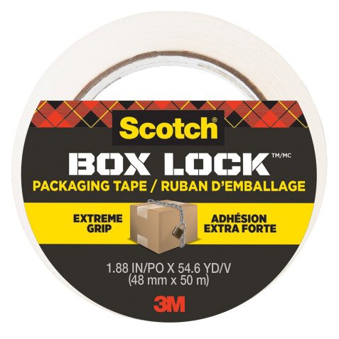 Ruban adhésif d'emballage Polypropylène transparent, adhésion extra-forte, 3950 Scotch Box Lock, 48 mm X 50 m