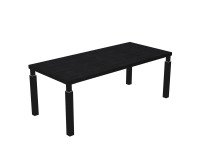 Florida 4 executive desk with 4 square section steel legs, d 90 x h 76.2 cm