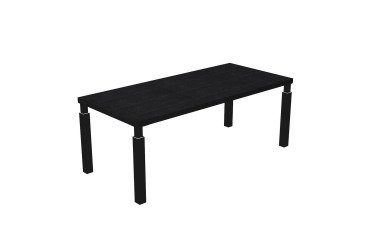 Florida 4 executive desk with 4 square section steel legs, d 90 x h 76.2 cm