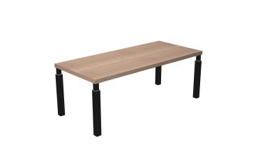 Florida 4 executive desk with 4 square section steel legs, d 90 x h 76.2 cm