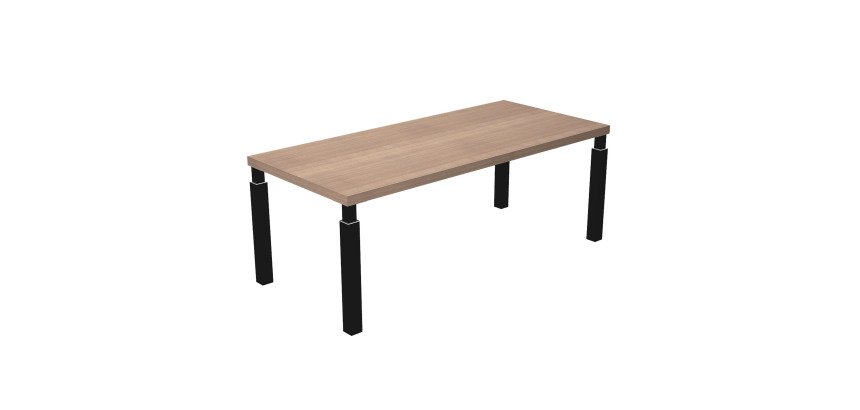 Florida 4 executive desk with 4 square section steel legs, d 90 x h 76.2 cm