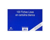 Pack 100 fichas lisas Mariola Nº1 65x95 mm