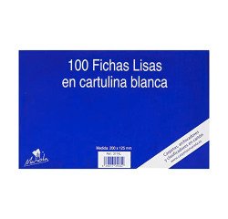 Pack 100 fichas lisas Mariola Nº1 65x95 mm