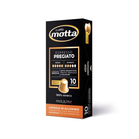Capsule in alluminio compatibili Nespresso miscela pregiato Caffè Motta 10 unità