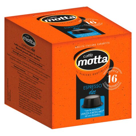 Capsule compatibili A Modo Mio miscela decaffeinato Caffè Motta 16 unità
