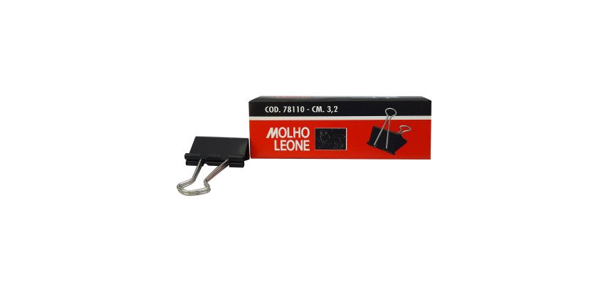 Molle fermacarte Molho Leone 32 mm Nero 12 unità