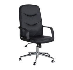 En_sedia direzionale ginevra ecopelle nero