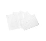 Buste con bottone A5 in polipropilene trasparente 5 pezzi incolore