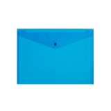 Buste con bottone A4 in polipropilene trasparente 10 pezzi colore blu