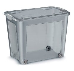 Caja de almacenamiento apilable translúcida reciclada Smart Box de CEP de 67 L