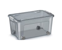 Caja de almacenamiento apilable translúcida reciclada Smart Box de CEP de 43 L