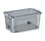 Caja de almacenamiento apilable translúcida reciclada Smart Box de CEP de 43 L