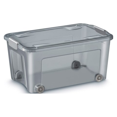Caja de almacenamiento apilable translúcida reciclada Smart Box de CEP de 43 L
