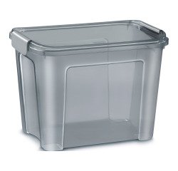Caja de almacenamiento apilable translúcida reciclada Smart Box de CEP de 18 L