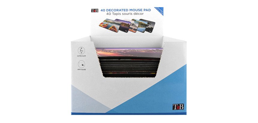 T'NB 40 tapis de souris illustrés 18 x 23 cm