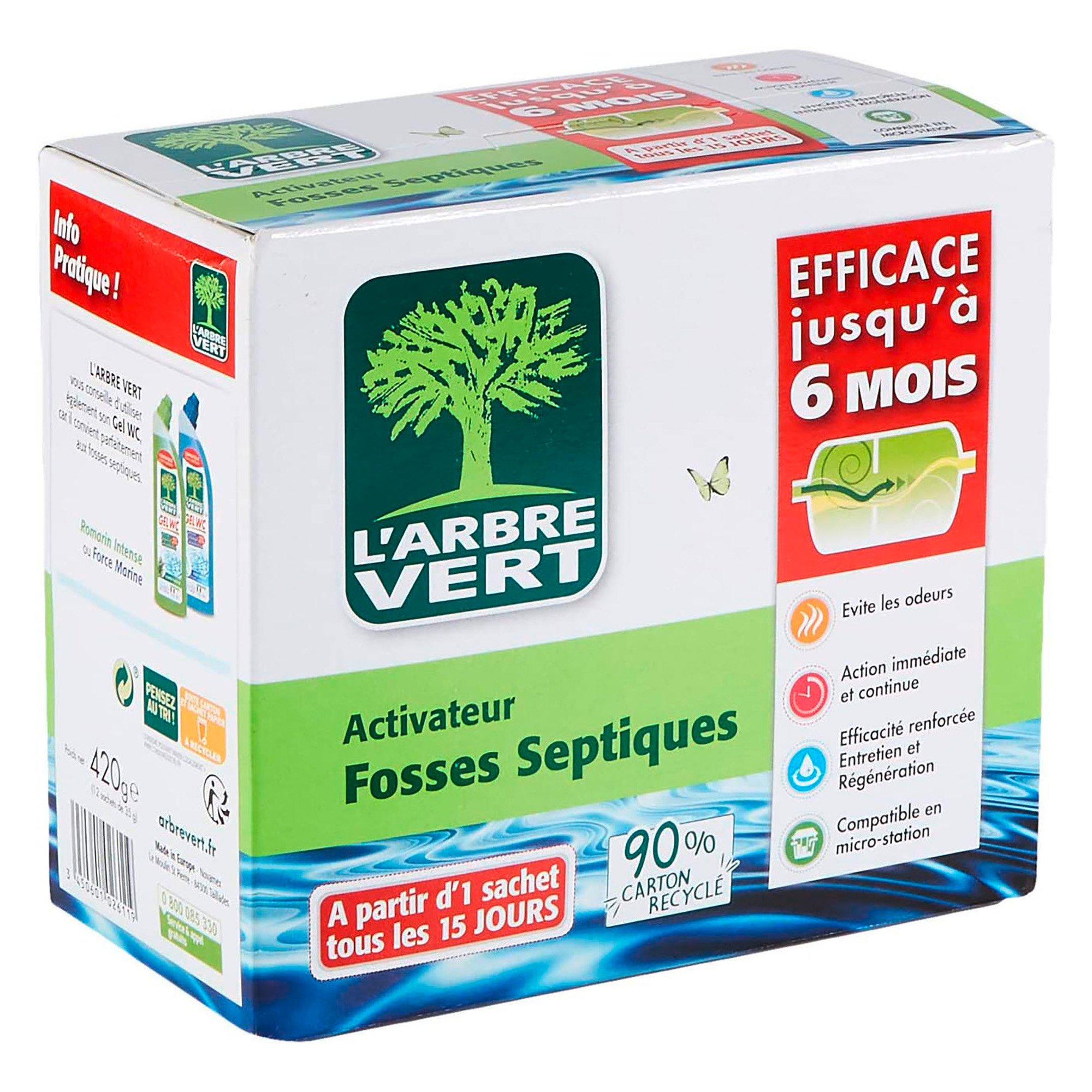 Activateur biologique pour fosses septiques L'Arbre Vert – 420 g