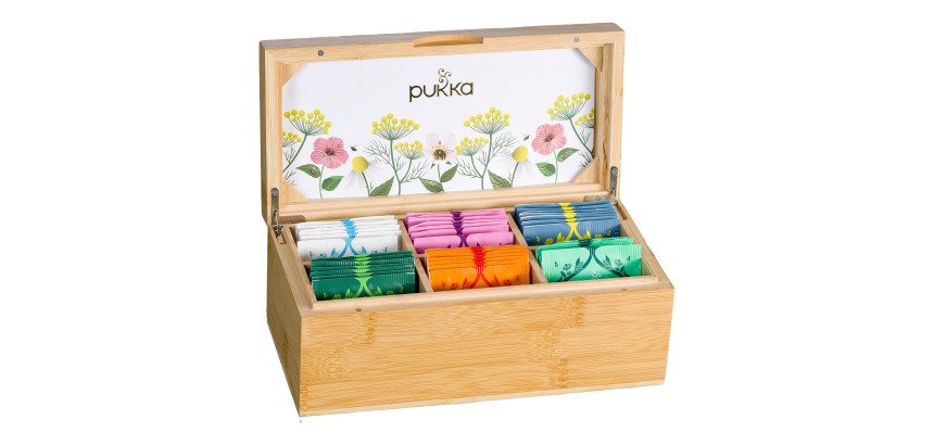 Thés et infusions Sélection Bio Pukka - Coffret en bambou de 42 sachets