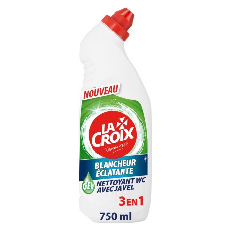 Gel WC 3 en 1 La Croix javel Blancheur Eclatante - Flacon de 750 ml