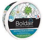 Pack 2 pots de désodorisant gel Boldair destructeur d'odeurs Thé vert et aloé véra 300 g + 1 OFFERT