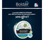 Pack 2 pots de désodorisant gel Boldair destructeur d'odeurs Thé vert et aloé véra 300 g + 1 OFFERT