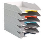 Lot de 5 corbeilles à courrier Durable Varicolor® gris